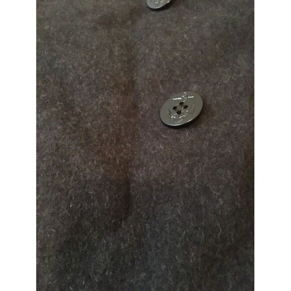 Talbots Women's Button-Front Wool Coat Jacket Collared Size 12 Grayish Black - Picture 3 of 6